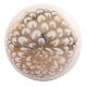 Golden Carnation Flower Flat Ceramic Wine Stopper (Pack Of One Piece)